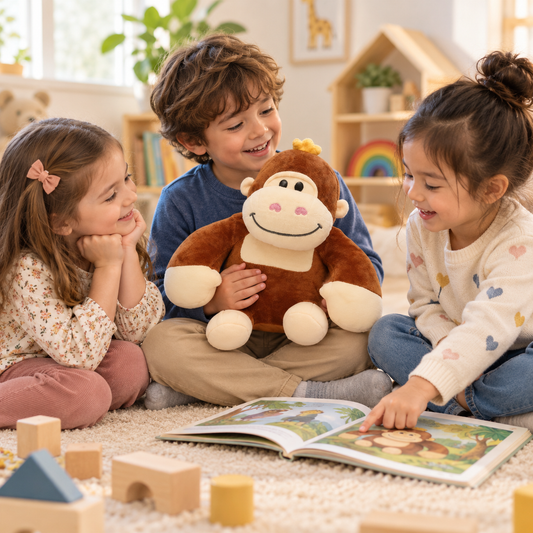 35cm Friendly Brown Plush Gorilla – Ultra-Soft Stuffed Animal Toy