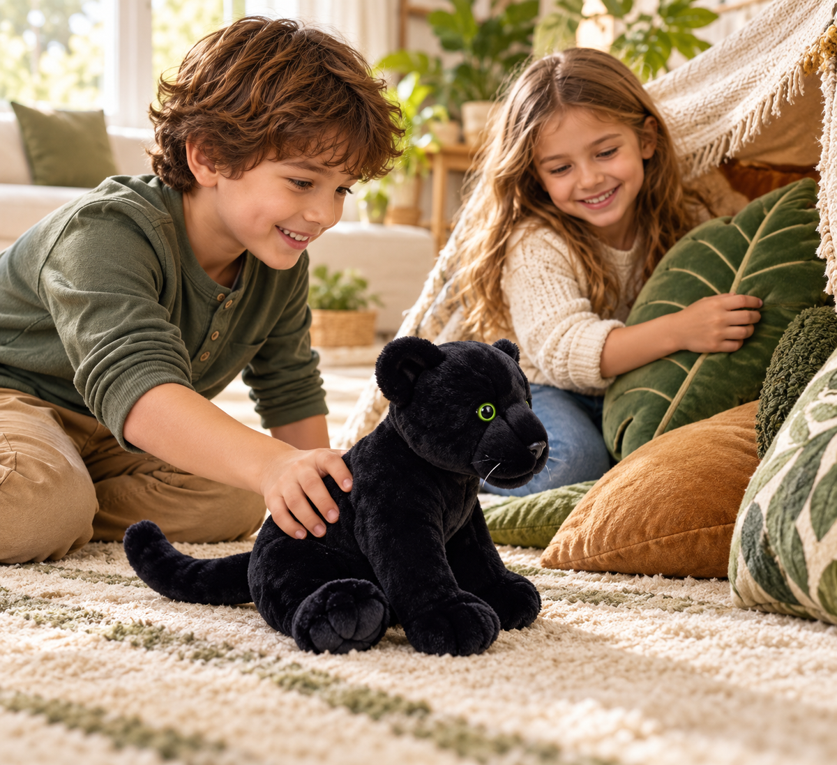 Premium Black Panther Plush Toy – 28cm Soft & Cuddly Wild Animal Stuffed Toy