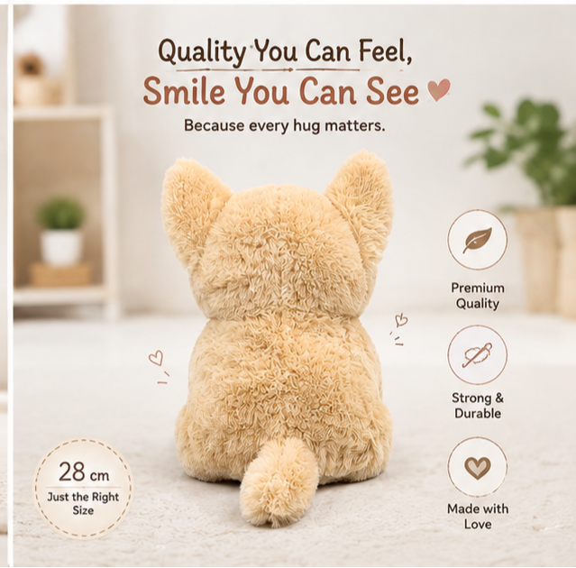 Cuddly 22cm Plush Puppy Dog Soft Toy – Fluffy Tan Stuffed Animal Companion for Kids