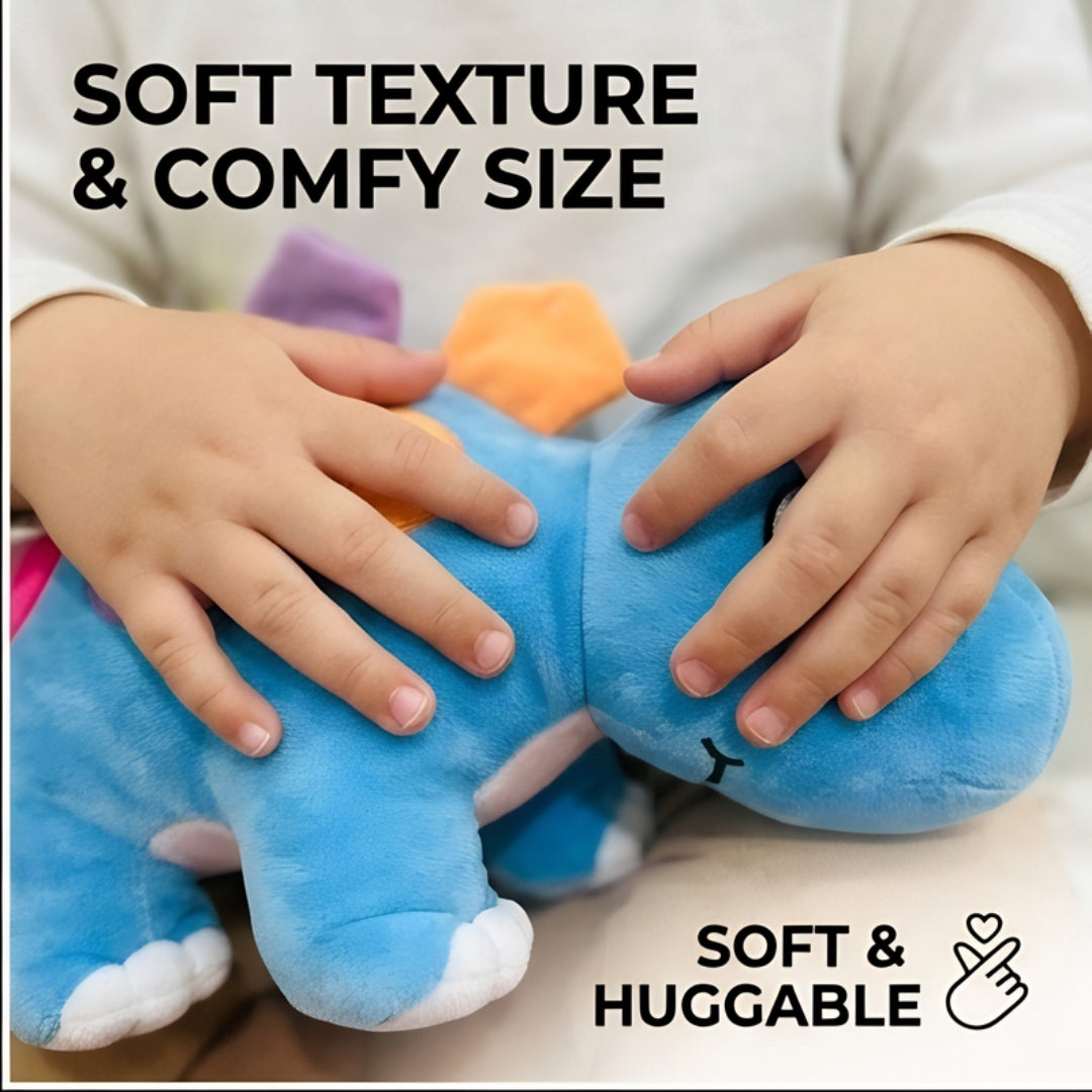 45cm Colorful Blue Stegosaurus Plush Toy | Soft Stuffed Dinosaur