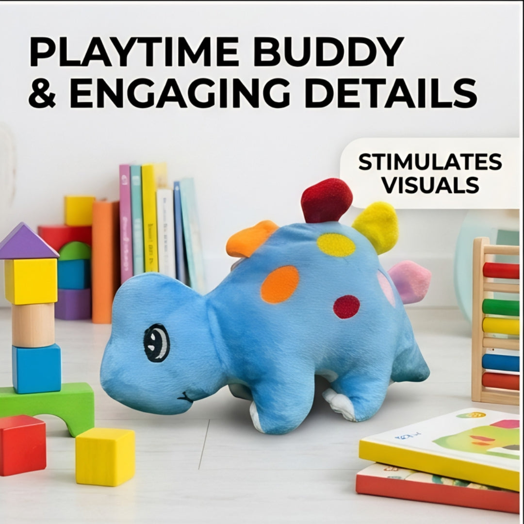 45cm Colorful Blue Stegosaurus Plush Toy | Soft Stuffed Dinosaur