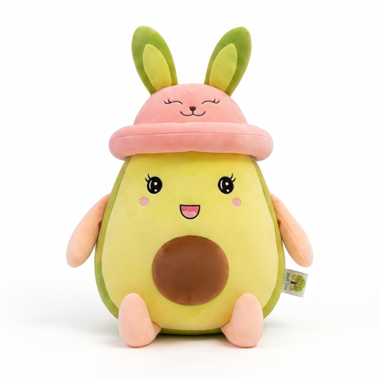 Stuff Tree Avocado Pillow Soft Toy with Bunny Hat – 35 cm