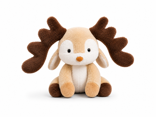 50cm Plush Reindeer Toy with Big Antlers