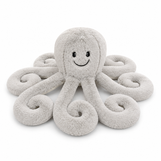 Premium 50cm Plush Grey Octopus | Ultra-Soft Huggable Stuffed Animal