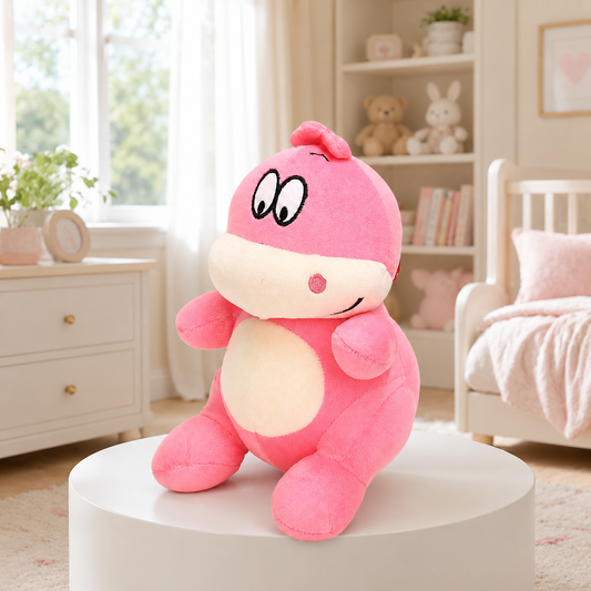 Super Soft Pink Baby Dinosaur Plush Toy (25cm) – Cuddly Cartoon Dino Stuffed Animal