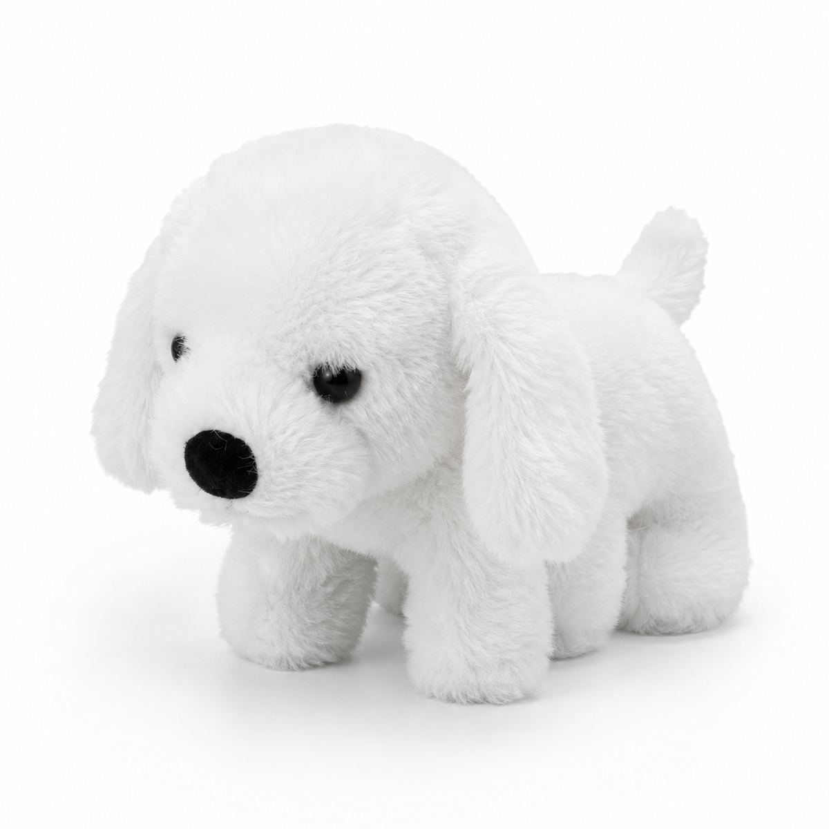 25cm Ultra-Soft White Puppy Plush | Fluffy Stuffed Dog Companion