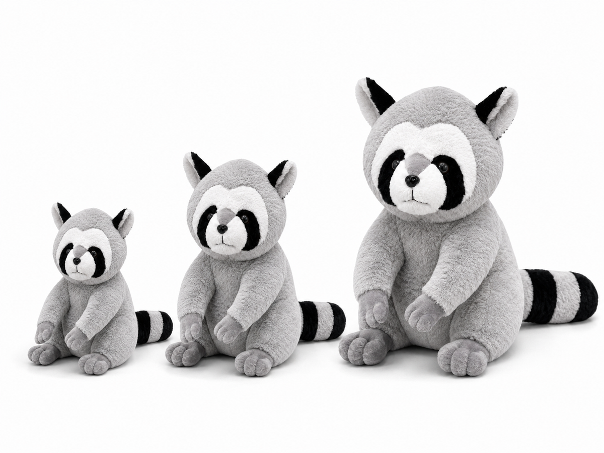 Premium 60cm Sitting Raccoon Plush – Jumbo Ultra-Soft Woodland Stuffed Animal