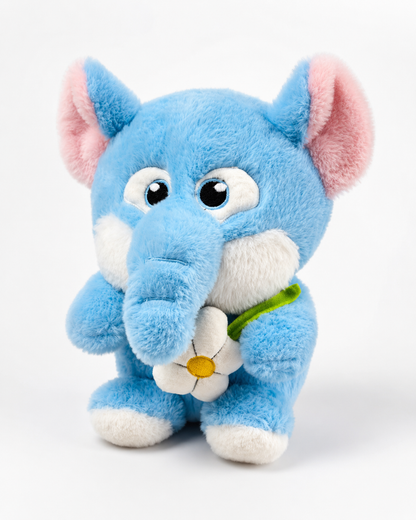 25cm Ultra-Soft Blue Elephant Plush Toy | Cuddly Stuffed Animal Companion