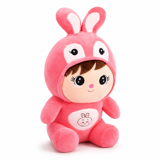 26cm Sweet Pink Bunny Costume Plush Doll