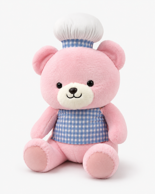 60cm Sweet Patisserie Pink Chef Bear – Premium Plush Toy