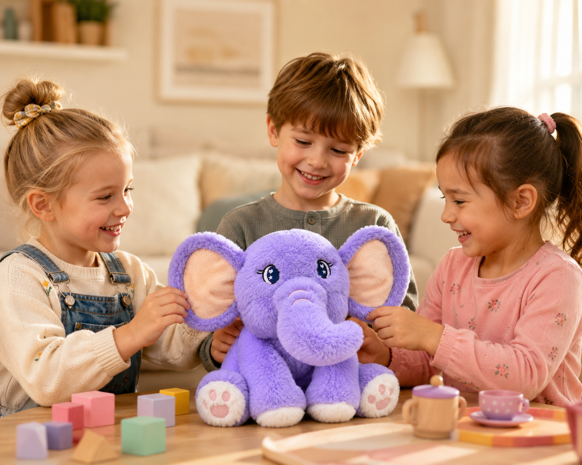 Stuff Tree Elephant with Wings Soft Toy – 25 cm | Cute Flying Elephant Plush for Gifting & Room Décor