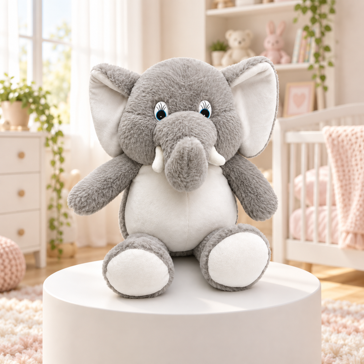 Stuff Tree Ultra Soft grey Elephant Plush Toy (45cm) - Premium Cuddly Companion