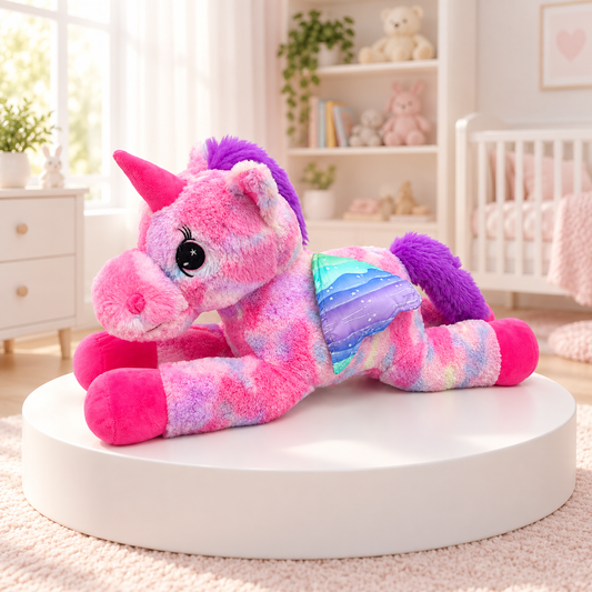 Stuff Tree Unicorn with Wings Soft Toy – 60 cm | Pink & Multicolour Cuddly Plush