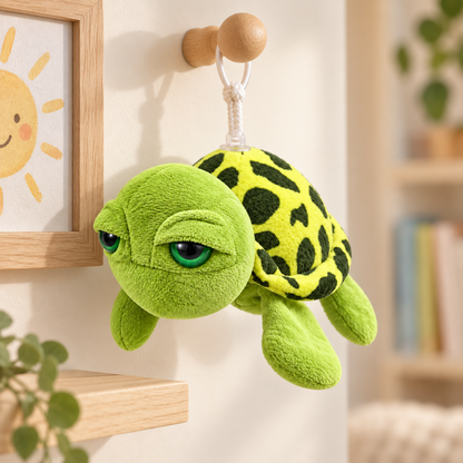 20cm Sleepy Sea Turtle Plush – Soft Hanging Stuffed Animal with Suction Cup