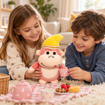 Stuff Tree Pink Banana Monkey Plush Soft Toy – 24cm