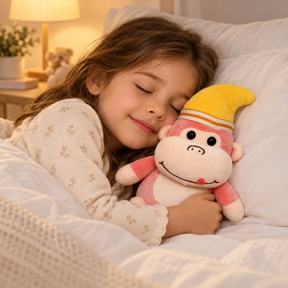 Stuff Tree Pink Banana Monkey Plush Soft Toy – 24cm