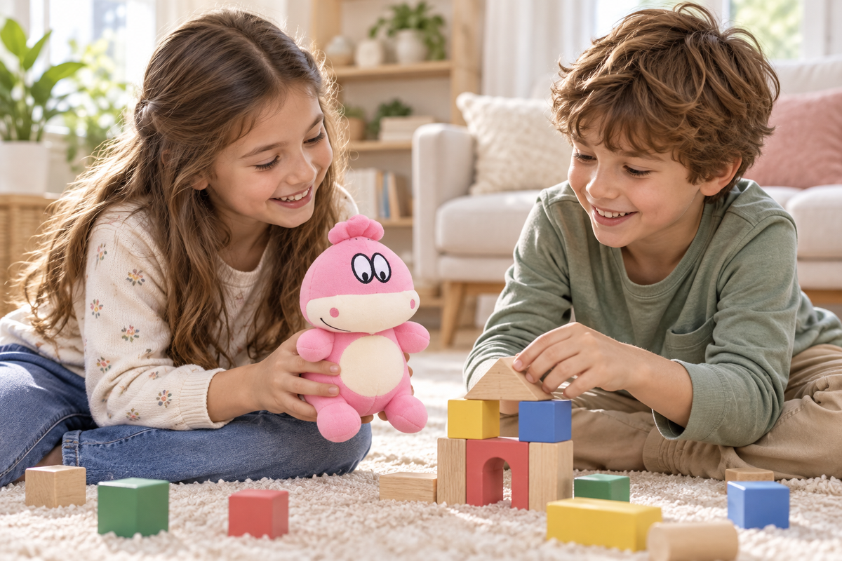 Super Soft Pink Baby Dinosaur Plush Toy (25cm) – Cuddly Cartoon Dino Stuffed Animal