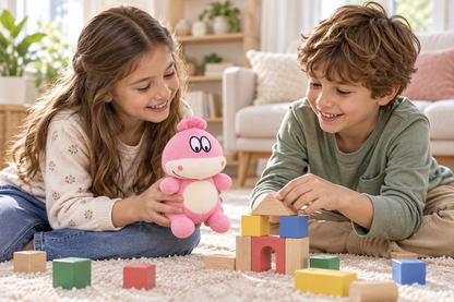 Super Soft Pink Baby Dinosaur Plush Toy (25cm) – Cuddly Cartoon Dino Stuffed Animal