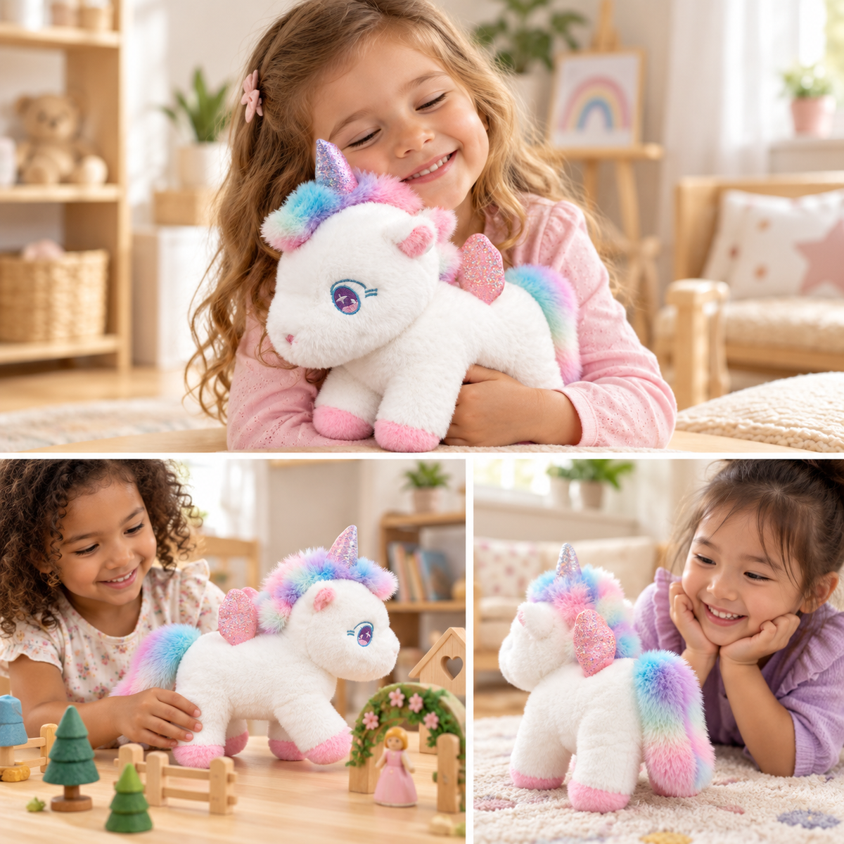 Enchanting Standing Winged Unicorn Plush – Ultra-Soft 25cm Stuffed Animal