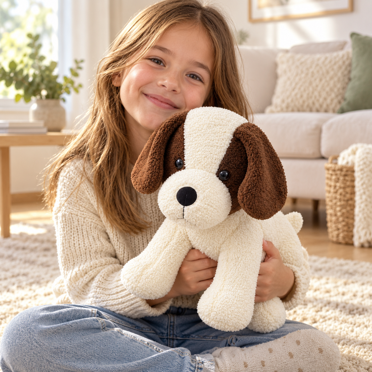 60cm Premium Plush Puppy Dog – Ultra-Soft Cuddly Companion