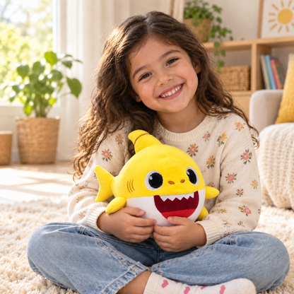 Adorable Sunshine Splash: Soft & Cute Yellow Shark Plush Toy (32cm)