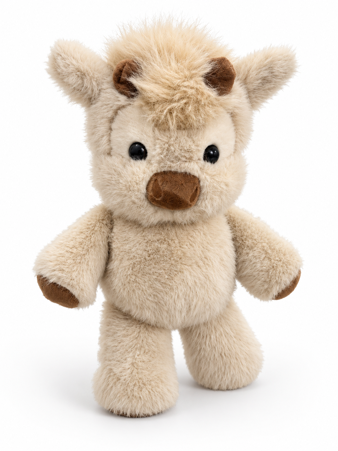 Premium 43cm Fluffy Walking Cow Plush Toy – Ultra-Soft Interactive Stuffed Calf