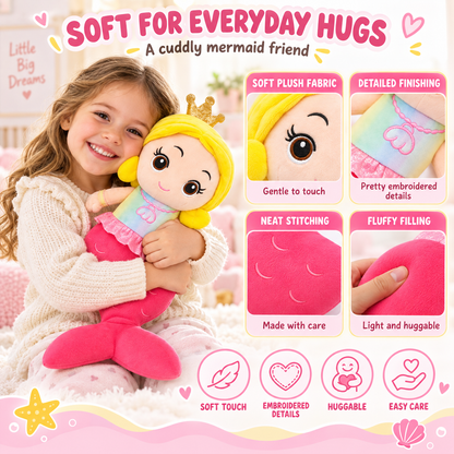 Magical 30cm Mermaid Plush Doll – Ultra-Soft Cuddle Companion for Kids