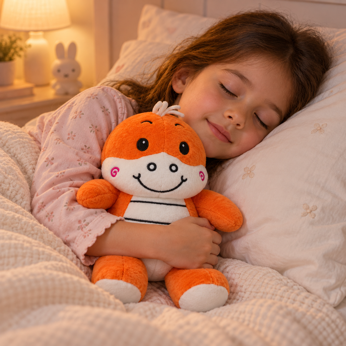 Snuggle-Saurus: 30cm Soft Orange Baby Dinosaur Plush Toy