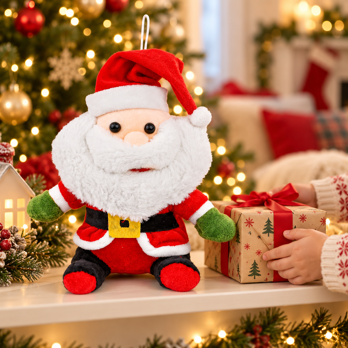 30cm Premium Plush Santa Claus Soft Toy – Festive Cuddly Companion