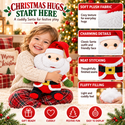 30cm Premium Plush Santa Claus Soft Toy – Festive Cuddly Companion