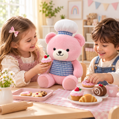 60cm Sweet Patisserie Pink Chef Bear – Premium Plush Toy