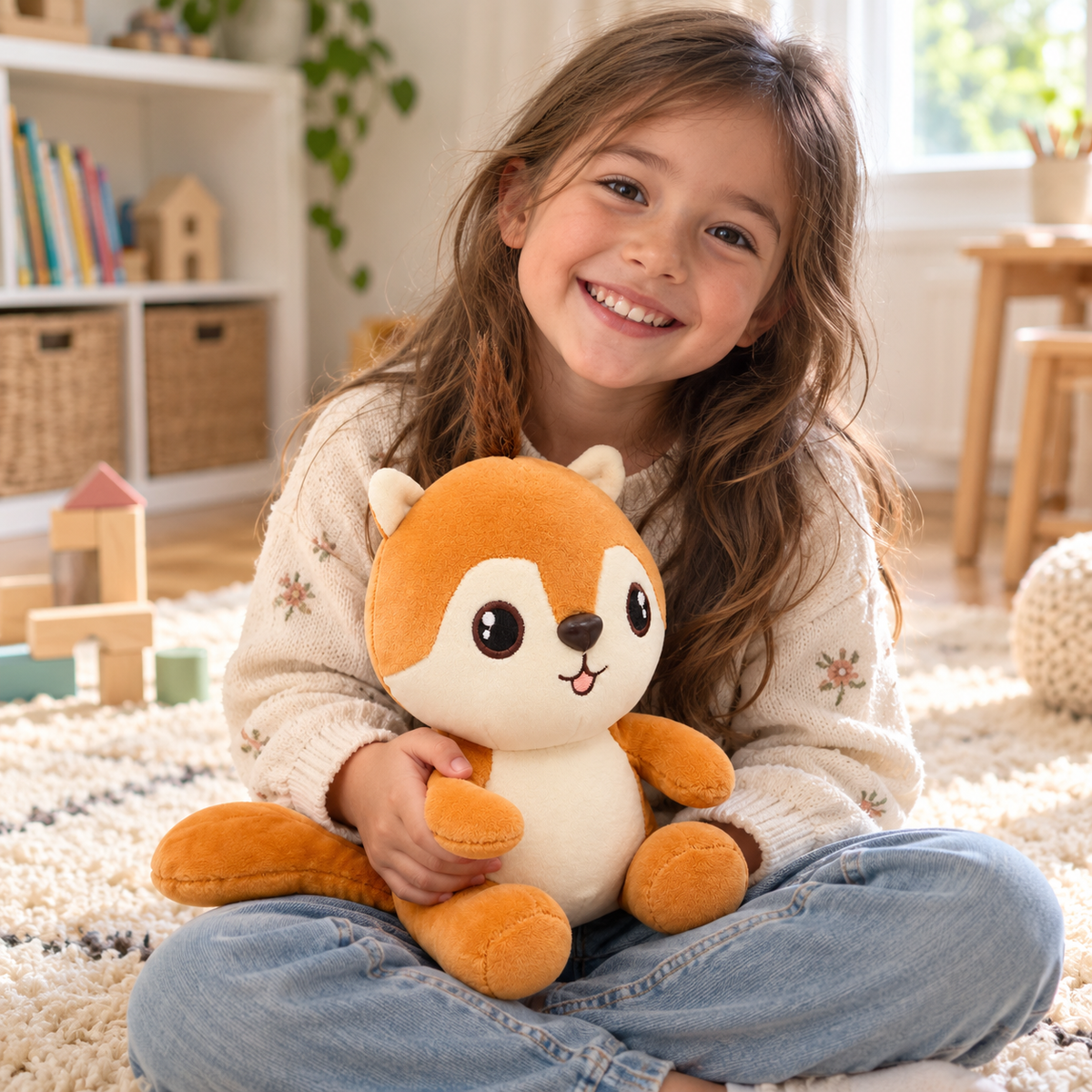 Woodland Wonders Premium Soft Plush Squirrel Toy