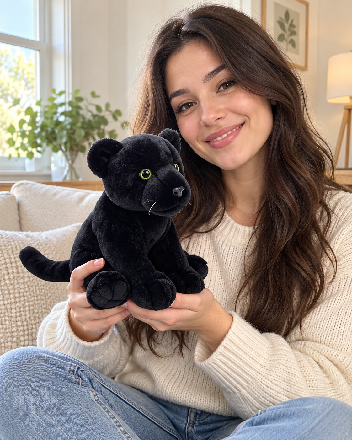 Premium Black Panther Plush Toy – 28cm Soft & Cuddly Wild Animal Stuffed Toy