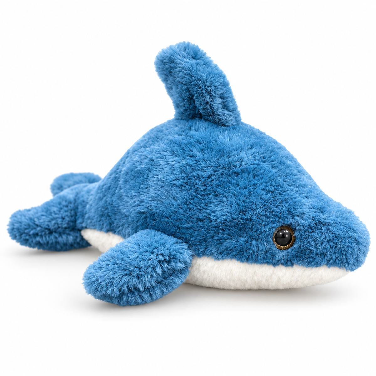 Ultra-Soft Fluffy Blue Dolphin Plush Toy – 30cm