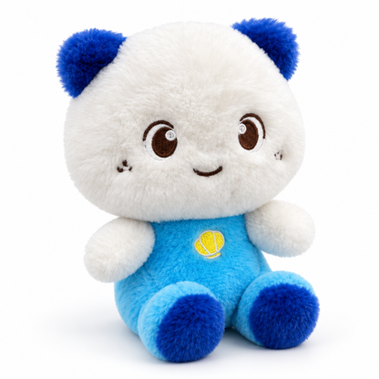 Adorable 22cm Soft Plush – Blue & White Stuffed Companion with Seashell Detail