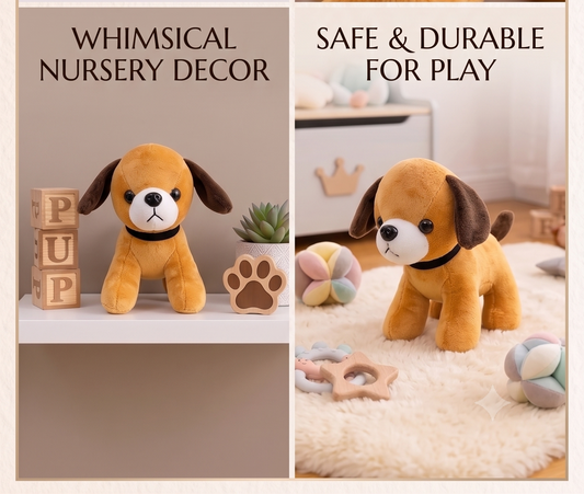 Stuff Tree Small Dog Soft Toy – 20 cm | Brown Plush Puppy with Floppy Ears
