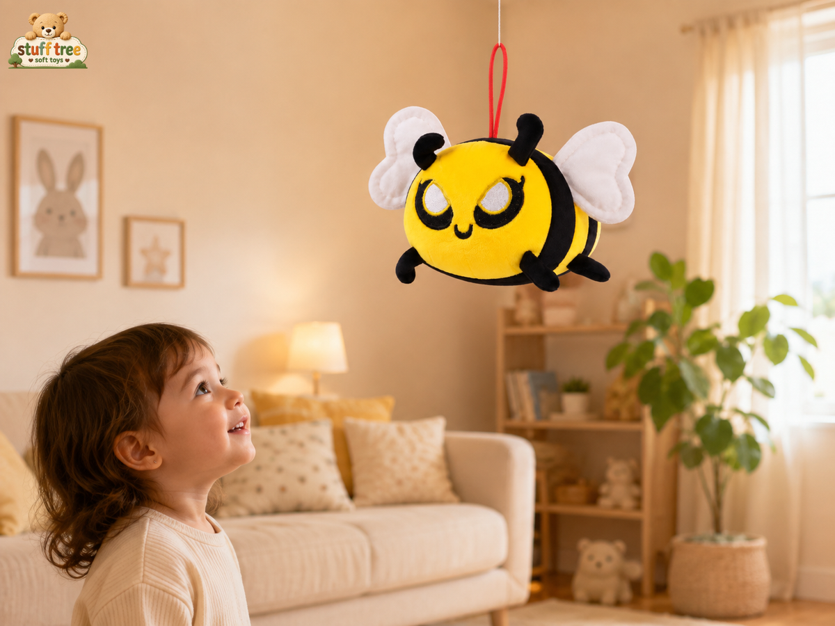 15cm Hanging Honey Bee Plush