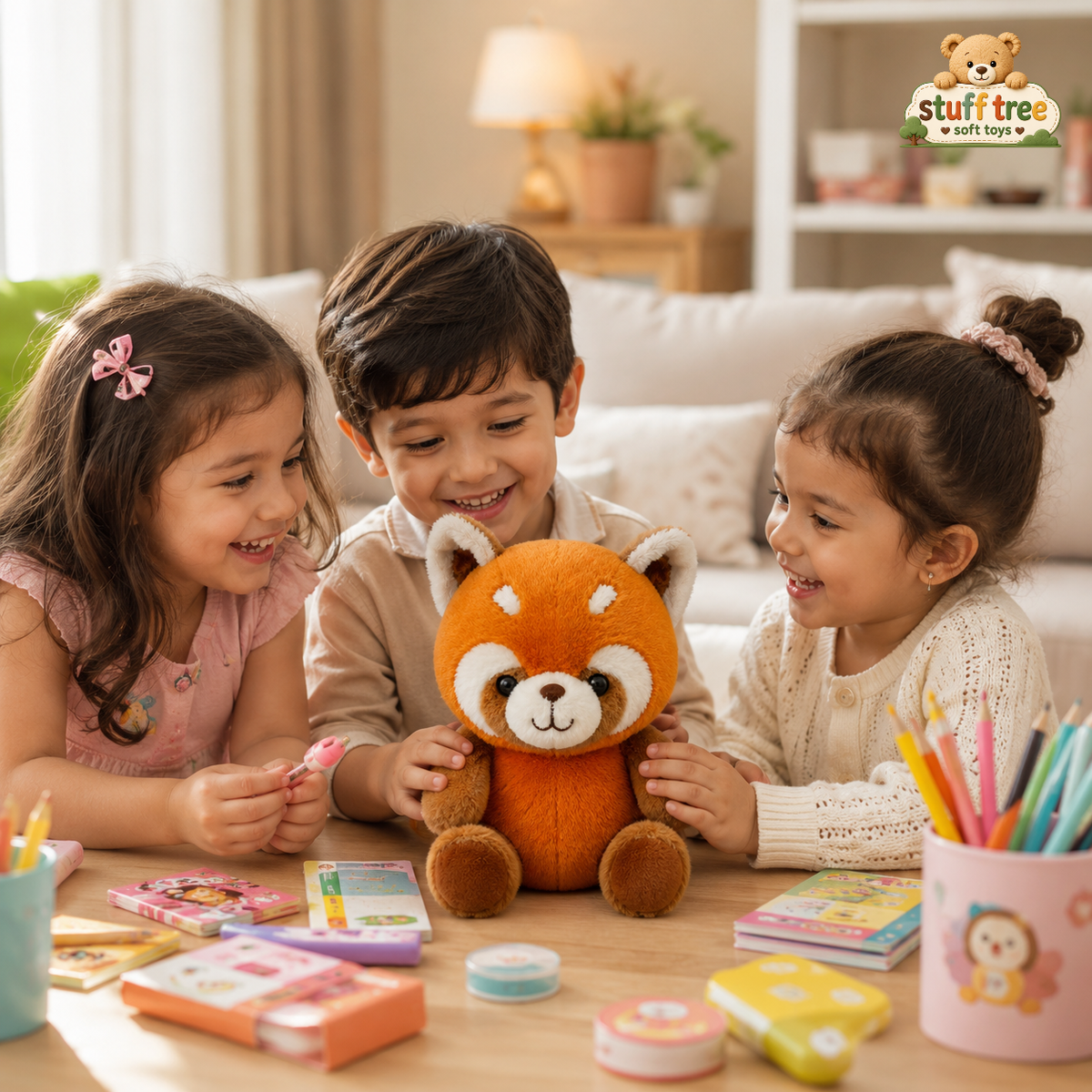 CuddleCraft Plush Sitting Fox Stuffed Animal – 31cm Adorable Woodland Forest Toy for Kids and Collectors