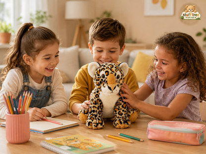 Premium 28cm Spotted Leopard Plush Toy – Ultra-Soft Cuddly Stuffed Animal