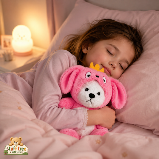 CuddleCraft 30cm Pink Hoodie Teddy Bear – Ultra-Soft Stuffed Animal with Removable Hoodie