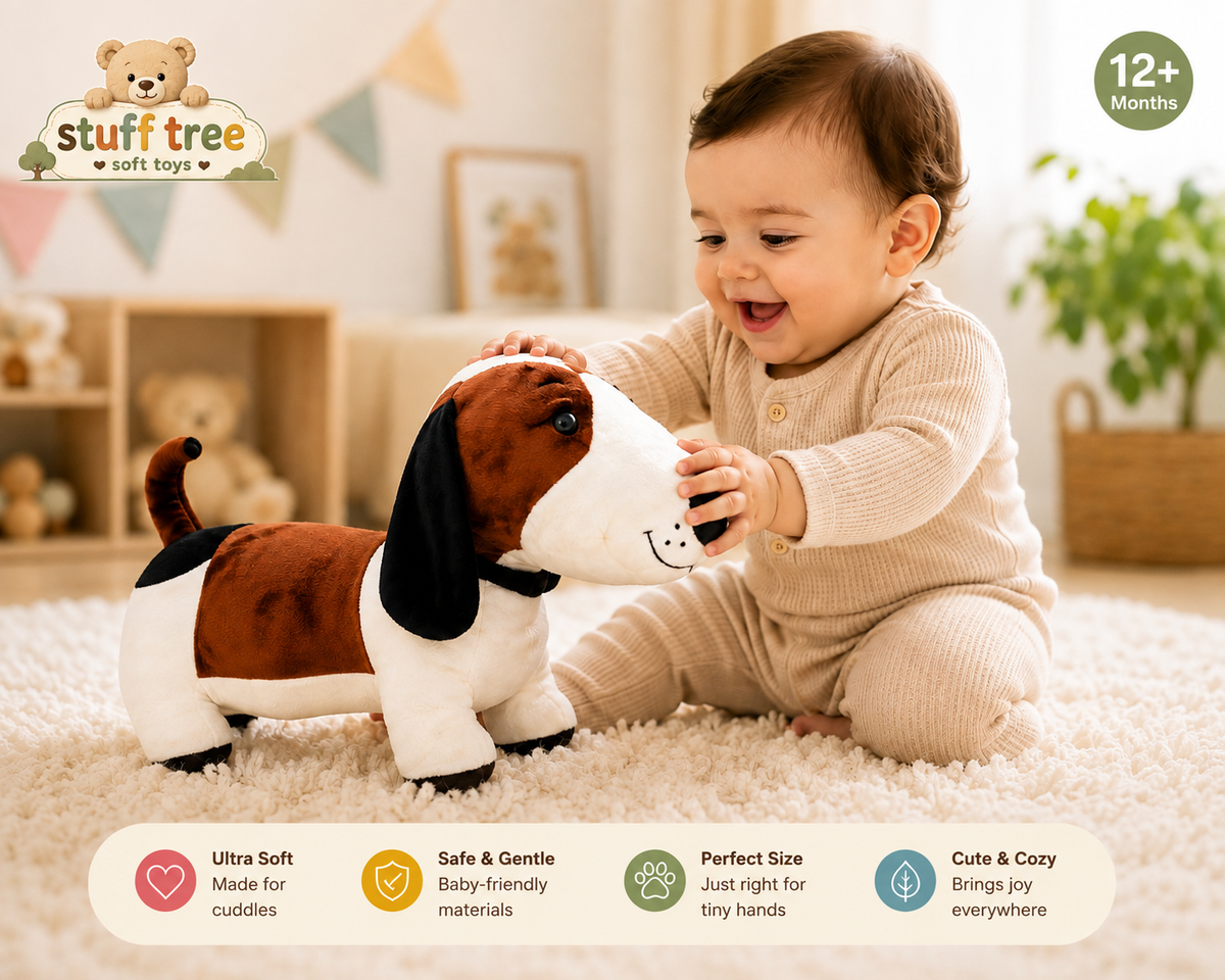 50cm Premium Plush Hound: Ultra-Soft Stuffed Dog Toy
