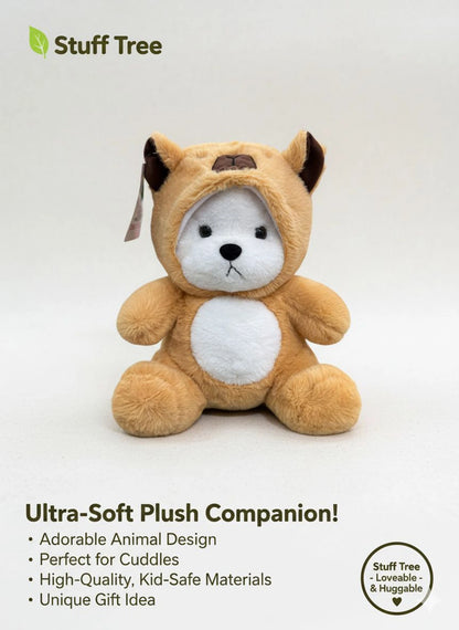 45cm Soft Brown Teddy Bear with Cozy Hoodie