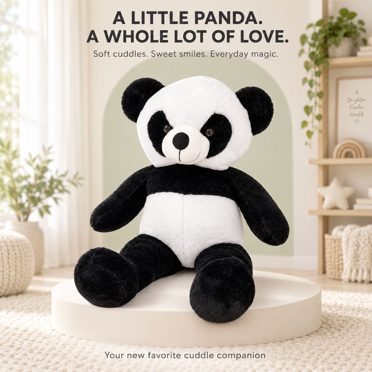 Stuff Tree Panda Soft Toy 60 cm | Large Black & White Plush Panda | Cuddly Gift for Panda Lovers