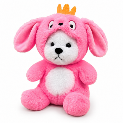 CuddleCraft 30cm Pink Hoodie Teddy Bear – Ultra-Soft Stuffed Animal with Removable Hoodie