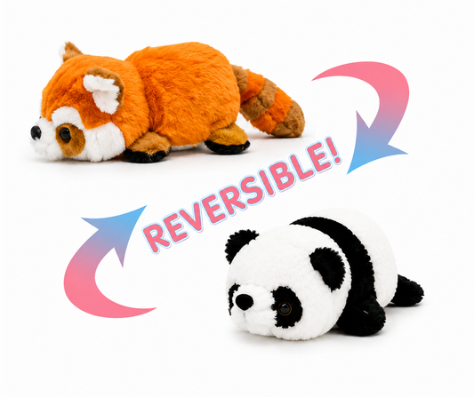 Stuff Tree Reversible Panda & Red Panda Soft Toy – 2-in-1 Plush, 27 cm