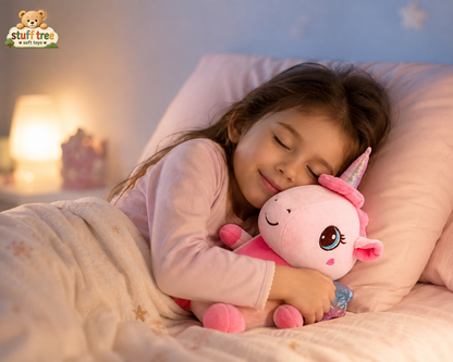 Stuff Tree Unicorn with Wings Soft Toy – 25 cm | Pink Plush Unicorn with Shimmering Horn & Wings